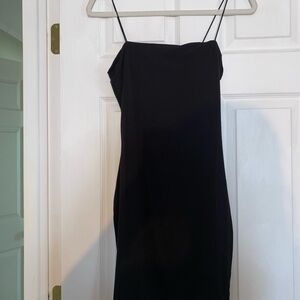 Elegant Black Spaghetti Strap Dress